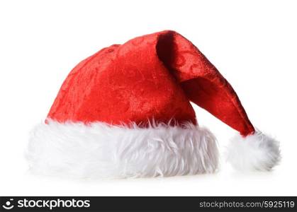 red santa hat isolated on white background. red santa hat
