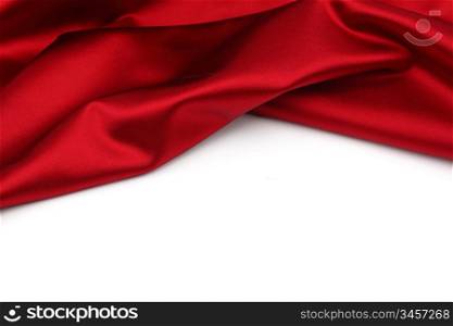 red satin isolated on white