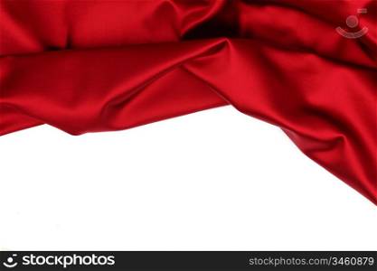 red satin isolated on white