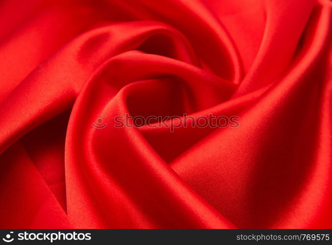 red satin or silk fabric as background