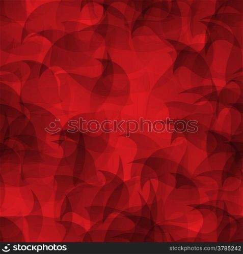Red seamless abstract background with wavy shapes.