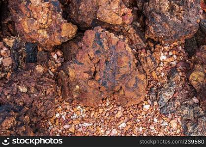 Red sedimentary rock texture.