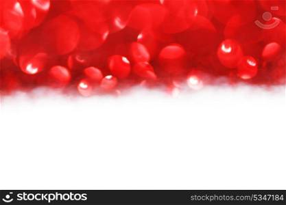 Red shiny glitter holiday beautiful background with white copy space
