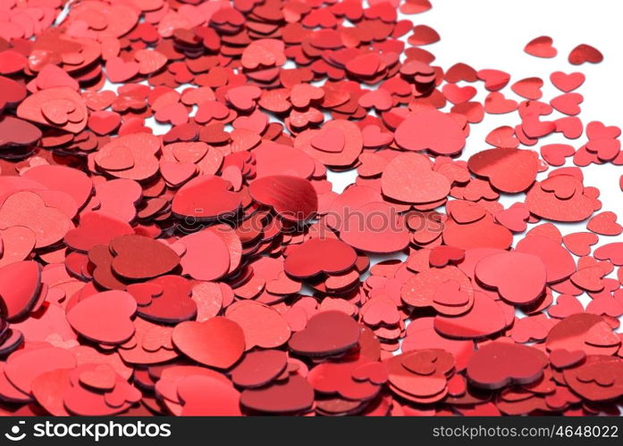 red shiny hearts for a valentines background. red hearts