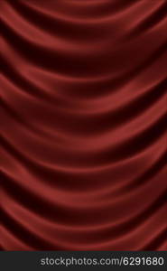 red shiny silk texture close up. illustration