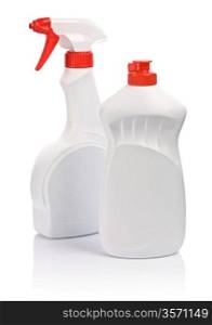 red spray kitchen bottles