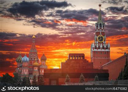 Red square is the main symbol of Russia. Moscow. Red square