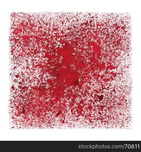 Red stenciled grunge square - space for your own text - abstract raster illustration