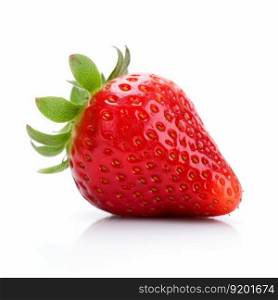 Red strawberry isolated. Illustration Generative AI 