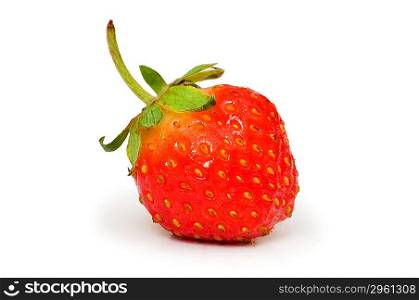 Red strawberry isolated on the white background