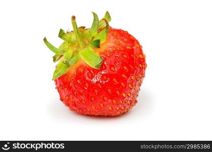 Red strawberry isolated on the white background