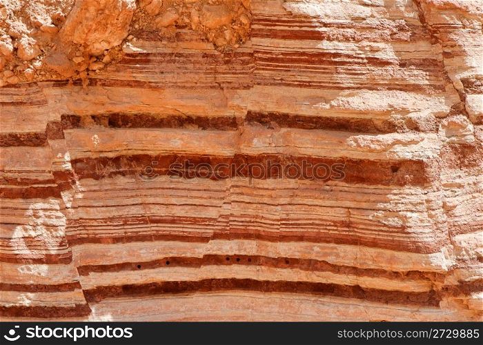 Red striped rock texture