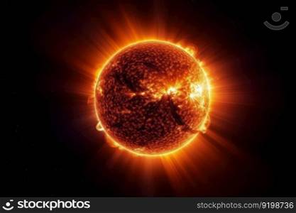 red sun solar flares generative ai.