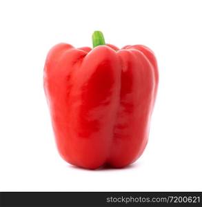 red sweet bell pepper isolate on white backgroud