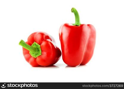 Red sweet pepper. Red sweet pepper on a white background .