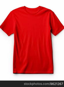 Red t shirt mockup with©space on white background. t-shirt design pr∫Ai≥≠rated