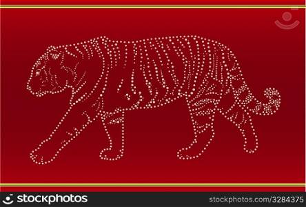 Red tape with a tiger.