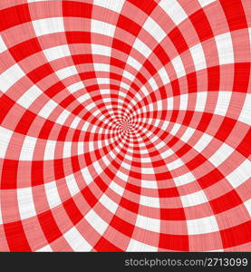 red tartan cloth swirl