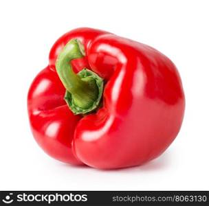 Red tasty pepper isolated on white background. Red tasty pepper