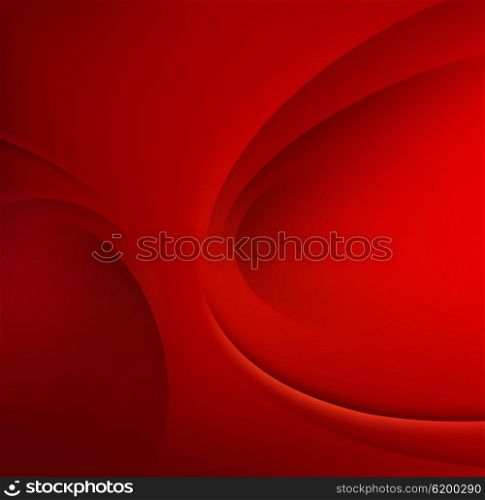 Red Template Abstract background with curves lines and shadow. For flyer, brochure, booklet and websites design