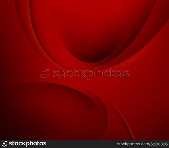 Red Template Abstract background with curves lines and shadow. For flyer, brochure, booklet and websites design