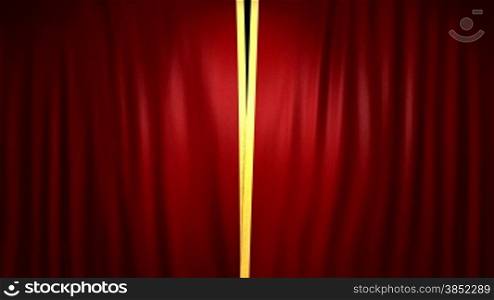 Red Theater velvet curtains opening,Alpha channel included