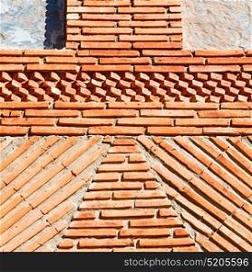 red tile in morocco africa texture abstract wall brick