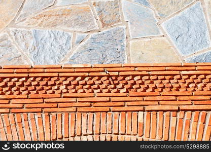 red tile in morocco africa texture abstract wall brick