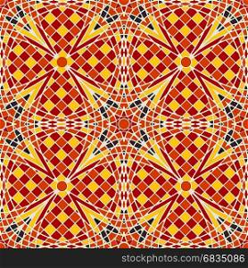 Red tile mosaic seamless background pattern