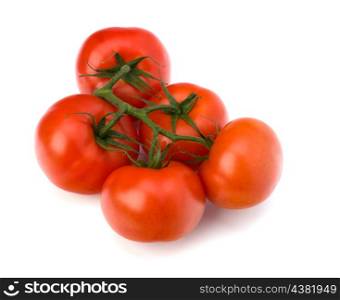 red tomato isolated on the white background