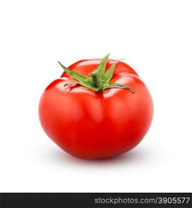 red tomato isolated on white