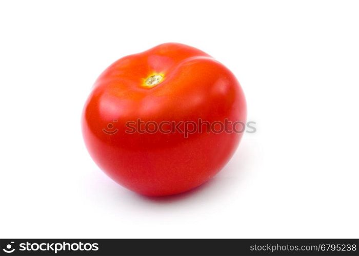 red tomato isolated on white