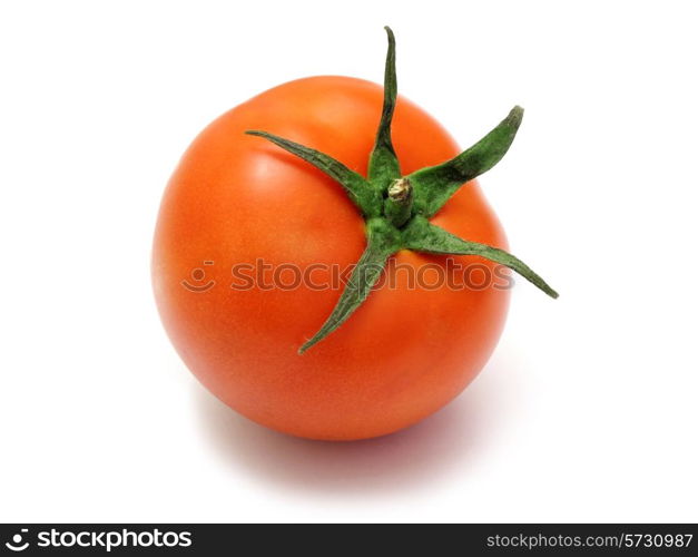 red tomato isolated on white background