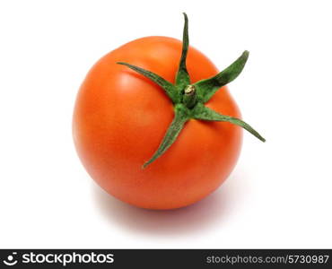 red tomato isolated on white background