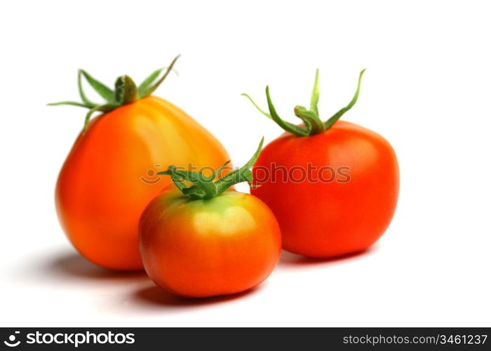 red tomato pile isolated on white