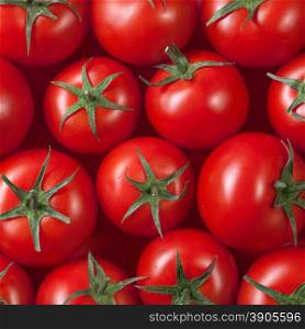 red tomatoes background. top view