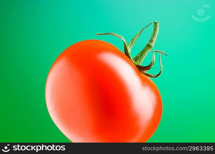 Red tomatoes isolated on the white background