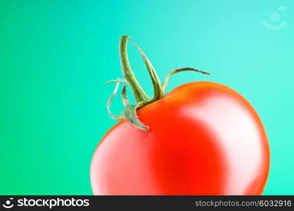 Red tomatoes isolated on the white background