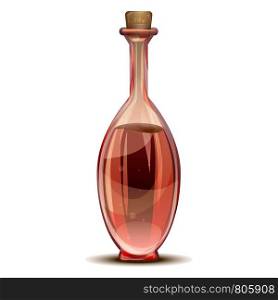 Red vinegar icon. Cartoon of red vinegar vector icon for web design isolated on white background. Red vinegar icon, cartoon style
