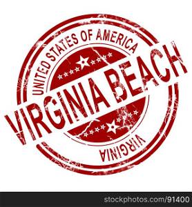 Red Virginia Beach with white background, 3D rendering
