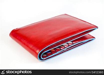 Red wallet made of leather - original Italian fashion accessory
