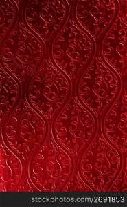 Red wallpaper, shiny and decorated eastern pattern