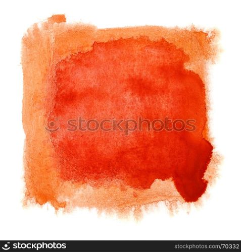 Red watercolor frame isolated over the white background - space for your own text