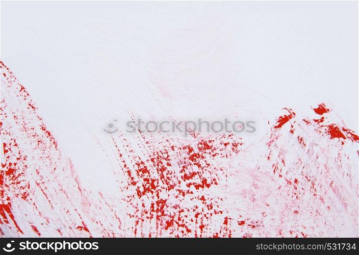 red watercolor on white background