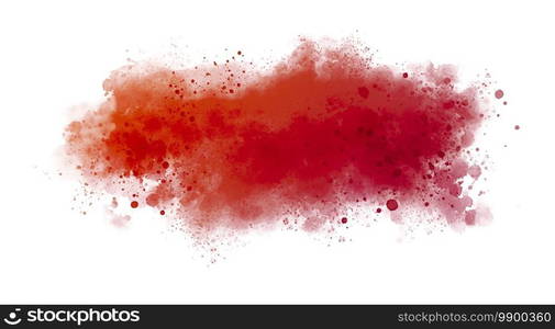 Red watercolor on white background