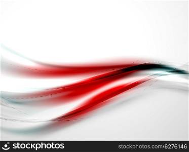 Red wave abstract background. Red blurred smooth wave on white background. corporate identity design