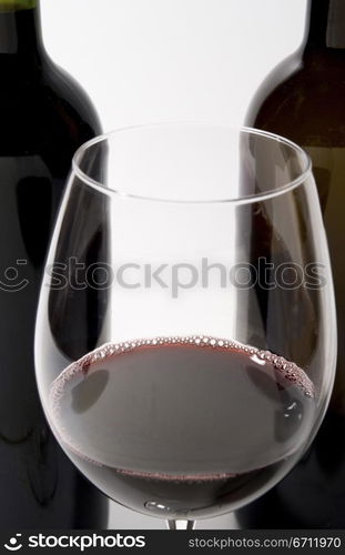 Red wine in glass