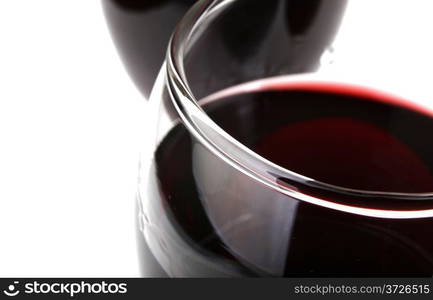 Red Wine On White Background