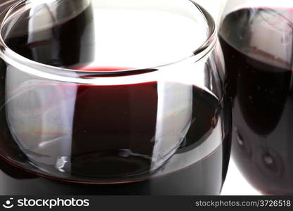 Red Wine On White Background