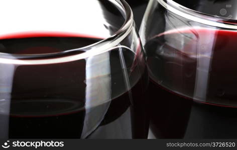 Red Wine On White Background